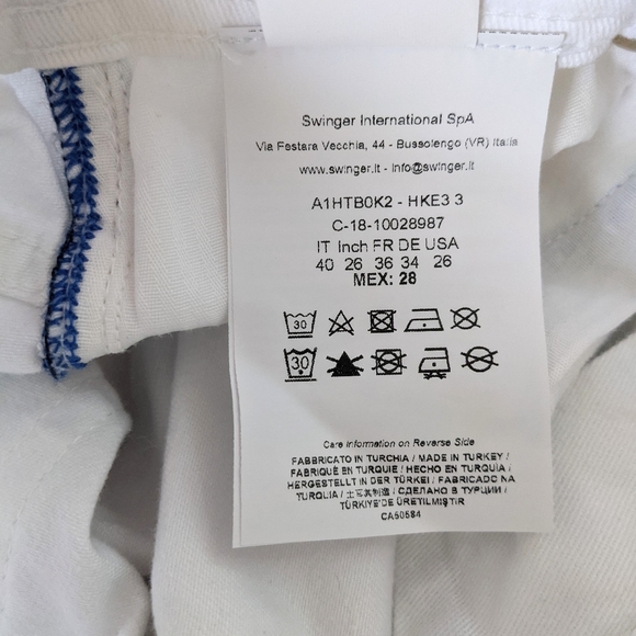 Versace Jeans White Gold Foil Pocket Skinny Fit 26 - Picture 9 of 11